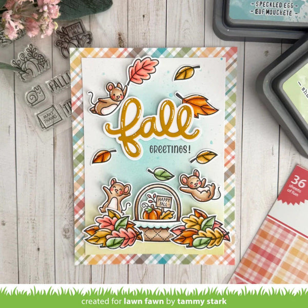 Lawn Fawn Clear Stamp Set - Spring Basket Add-On: Fall