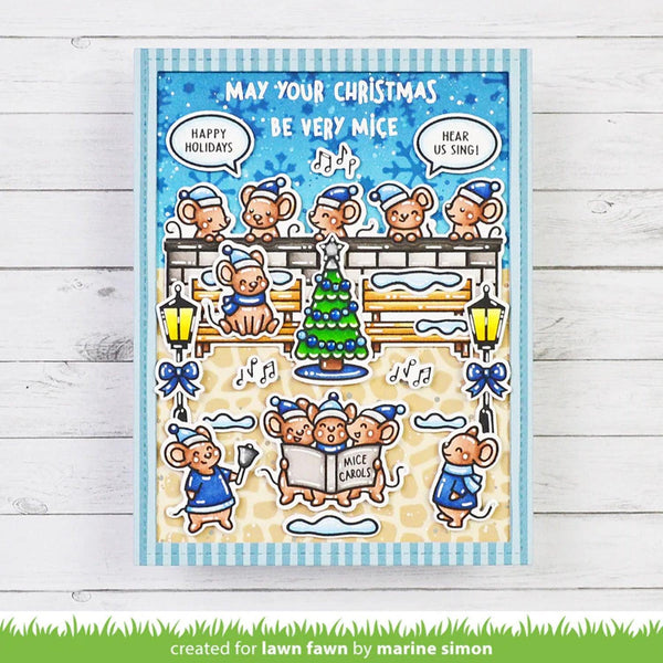 Lawn Fawn Clear Stamps - Caroling Mice