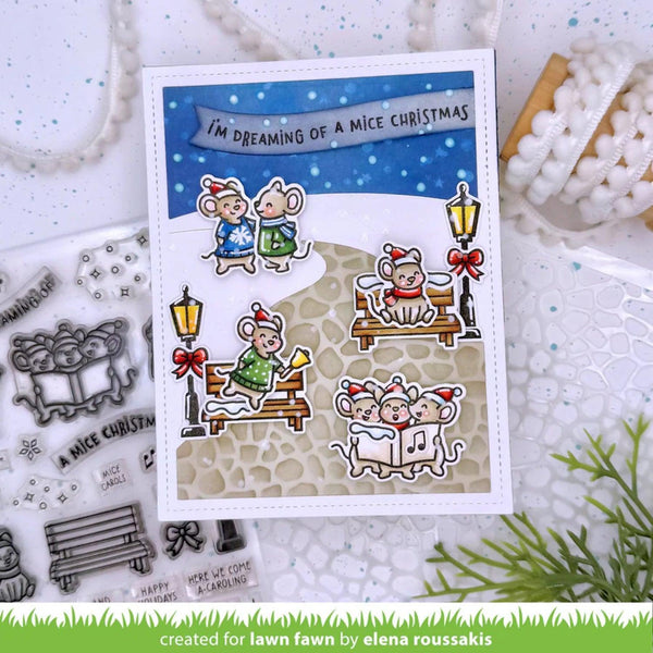 Lawn Fawn Clear Stamps - Caroling Mice