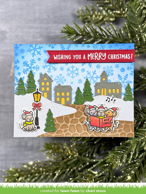 Lawn Fawn Clear Stamps - Caroling Mice