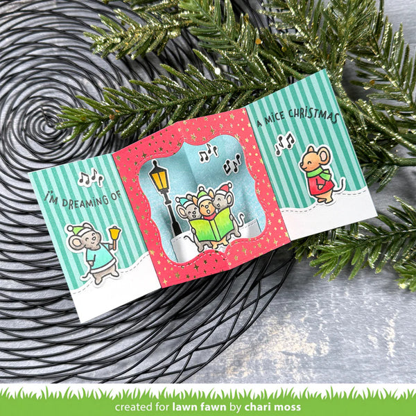 Lawn Fawn Clear Stamps - Caroling Mice