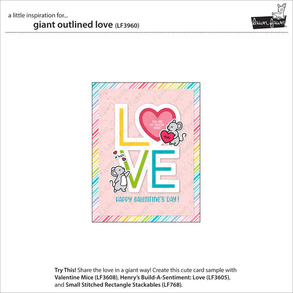 Lawn Fawn Dies - Giant Outlined Love