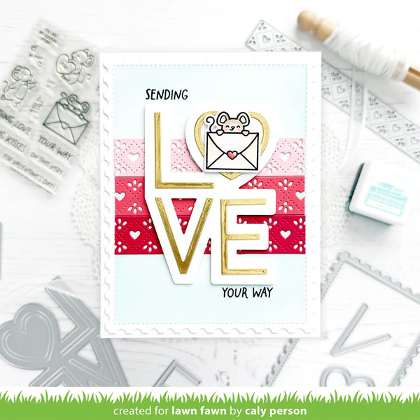 Lawn Fawn Dies - Quilted Heart Border