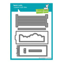 Lawn Cuts custom craft dies with decorative shapes on a white background