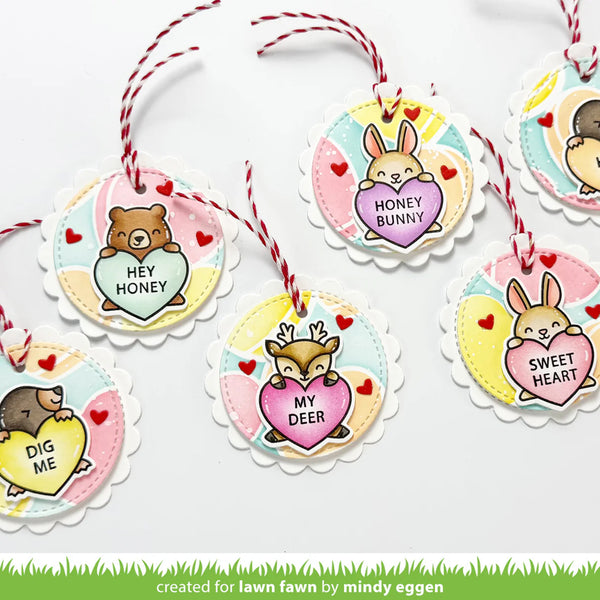 Lawn Fawn Stamps - Critter Conversation Hearts