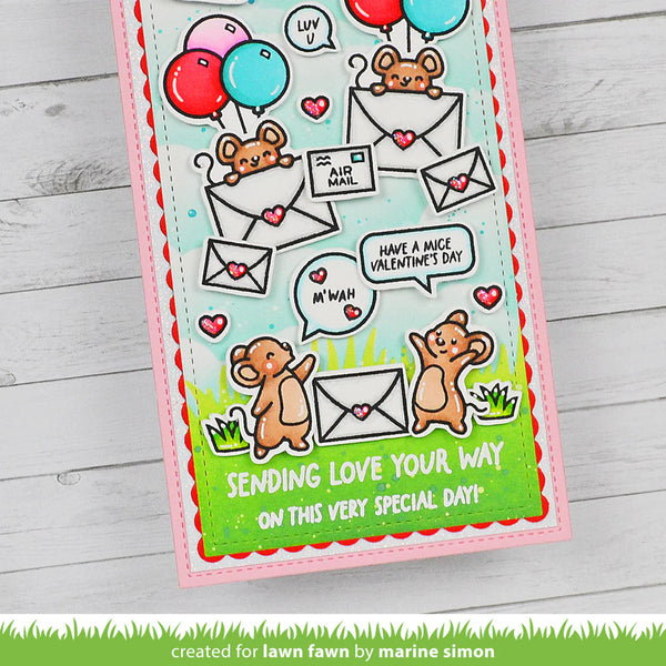 Lawn Fawn Stamps - Valentine Mice