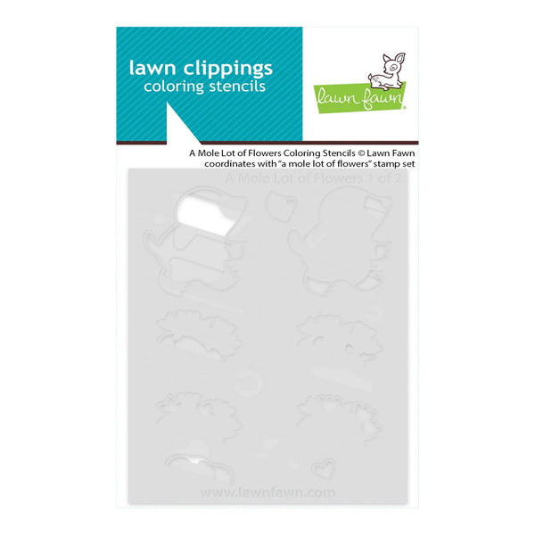 Lawn Fawn Colouring Stencils - A Mole Lot of Flowers