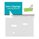 Lawn Fawn coloring stencil packaging with branding and product details.