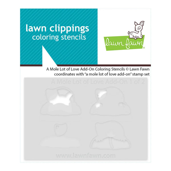 Lawn Fawn Colouring Stencils - A Mole Lot of Love Add-On