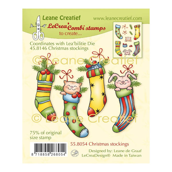 Leane Creatief Combi Clear Stamp - Christmas Stockings
