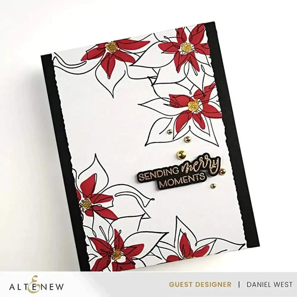 Altenew Linear Life Poinsettias Simple Colouring Stencil*