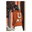 Lion Brand Free Pattern - Hometown - Lucky Horseshoe Shawl Collar Cardigan