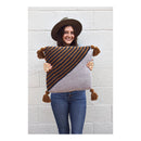 Lion Brand Free Pattern - Hue & Me - Bias Throw Pillow