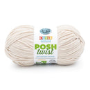 Ball of yarn with 'Cover Story Posh Twist' label on a white background