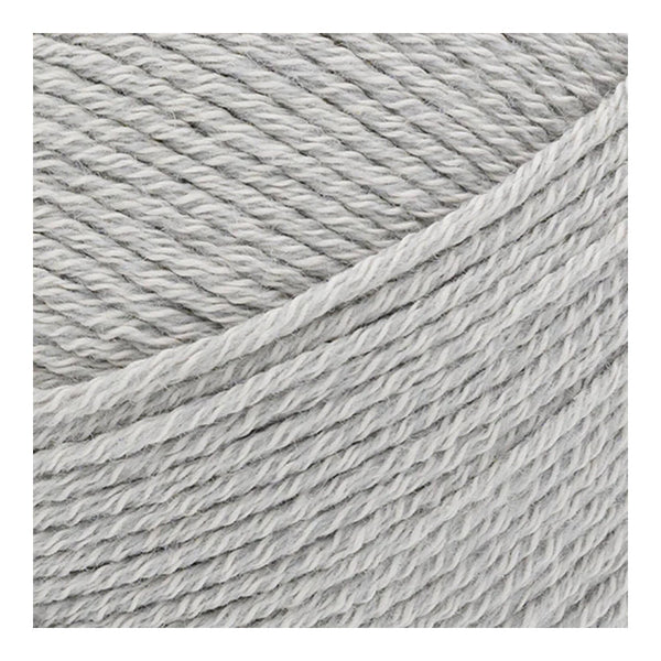 Close-up of gray yarn with a slight sheen