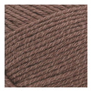 Close-up of brown yarn with a textured pattern