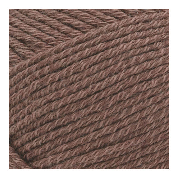 Close-up of brown yarn with a textured pattern