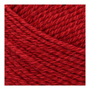 Close-up of red yarn with a textured surface