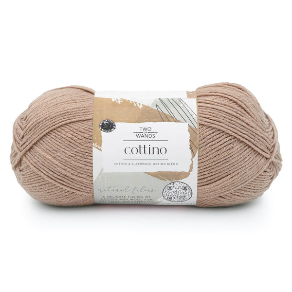 Ball of yarn with a label on a white background