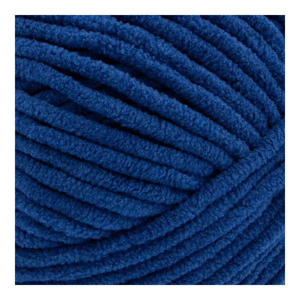 Close-up of a ball of blue yarn
