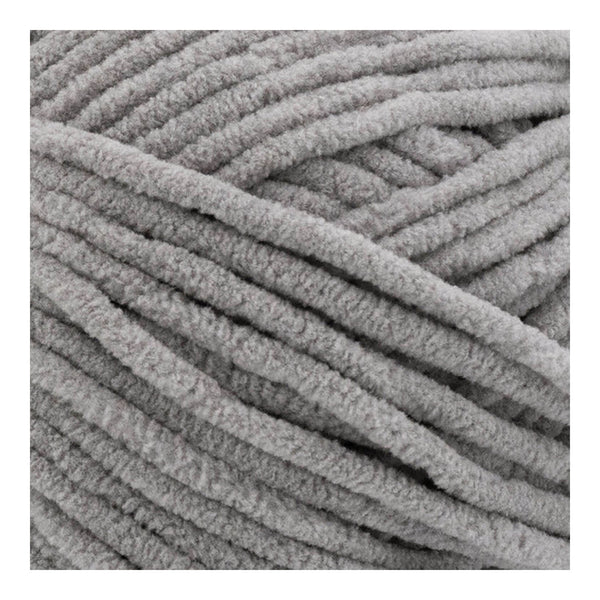 Close-up of gray textured yarn