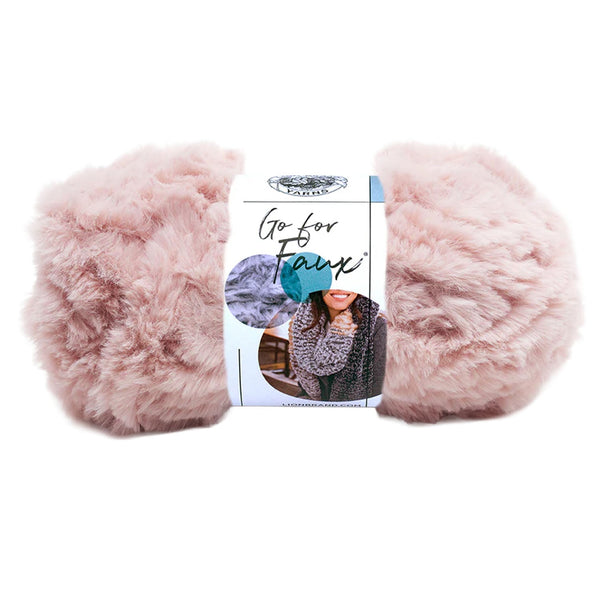 Lion Brand Go For Faux Yarn - Pink Poodle 100g