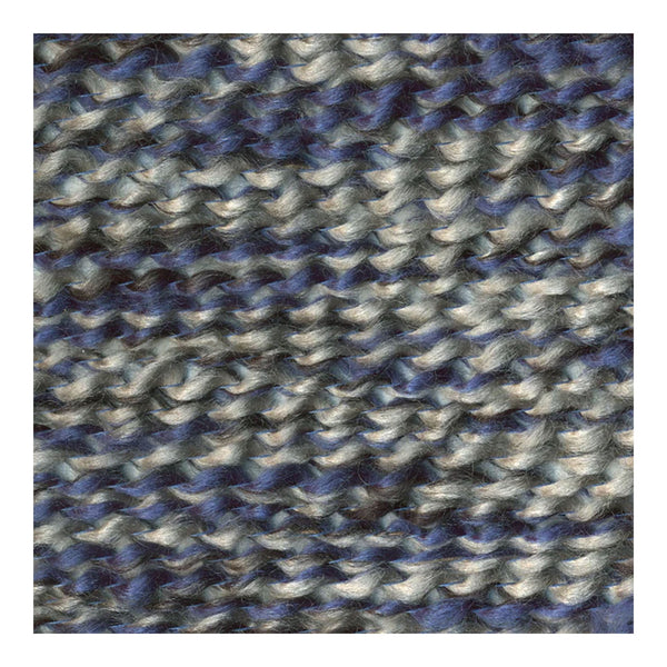 Close-up of textured blue and gray fabric pattern