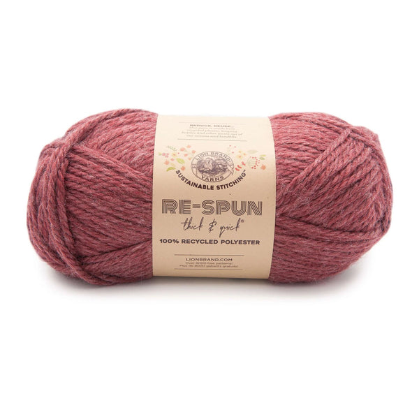 Lion Brand Re-Spun Thick & Quick Yarn - Dark Cherry