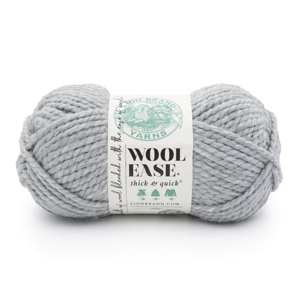 Lion Brand Wool-Ease Thick & Quick Yarn - Sweatshirt Grey
