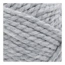 Close-up of gray yarn with a textured surface