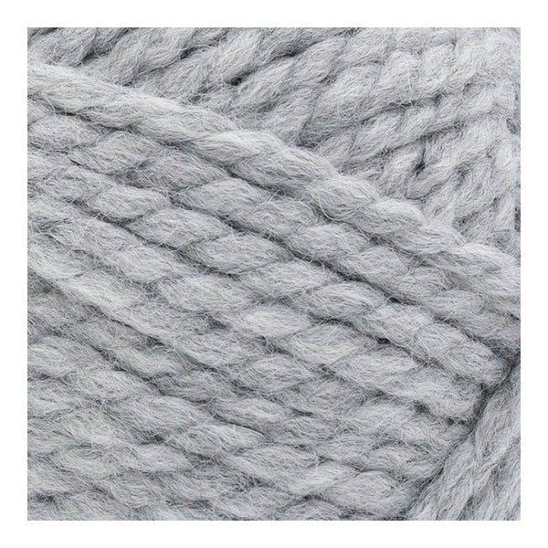 Close-up of gray yarn with a textured surface