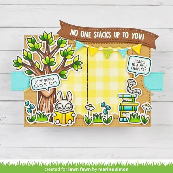 Lawn Clippings Colouring Stencils - Little Woodland Library Friends