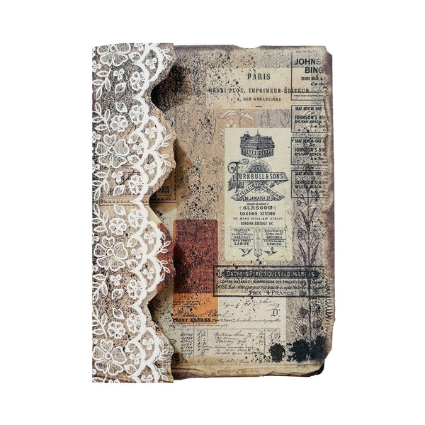 Poppy Crafts Burnt Edge Scrap Paper Pack - Vintage Tags & Writings