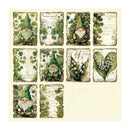 Poppy Crafts Burnt Edge Scrap Paper Pack - Green Gnomes