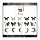 Poppy Crafts Floral Butterfly Sticker Pack - Midnight