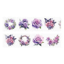 Poppy Crafts Flower Sticker Roll - Purple Roses