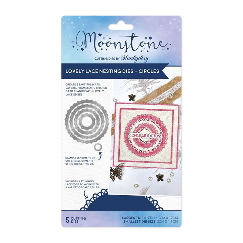 Hunkydory Moonstone Dies - Lovely Lace Nesting Dies - Circles*