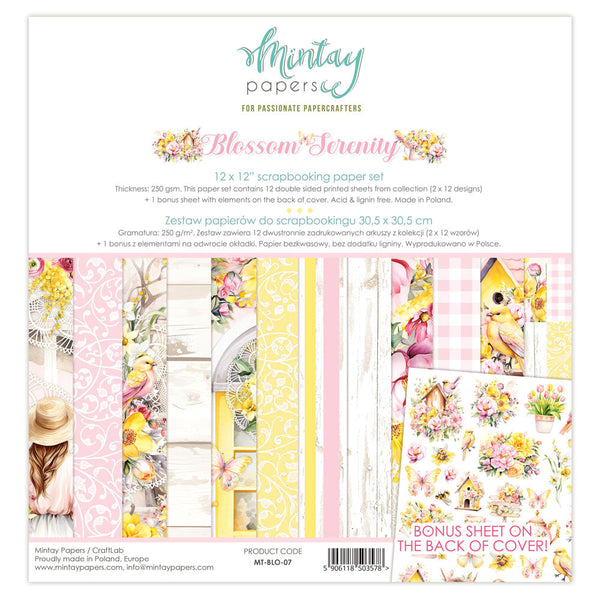 Mintay Scrapbook Paper Collection 12"x 12" - Blossom Serenity