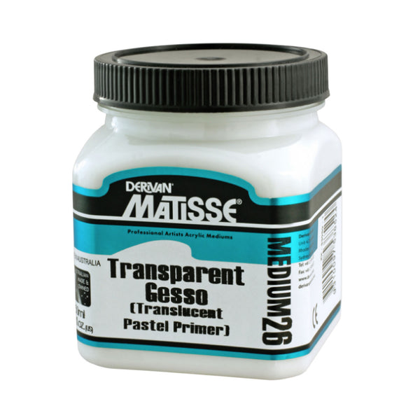 Jar of Matisse Transparent Gesso on a white background