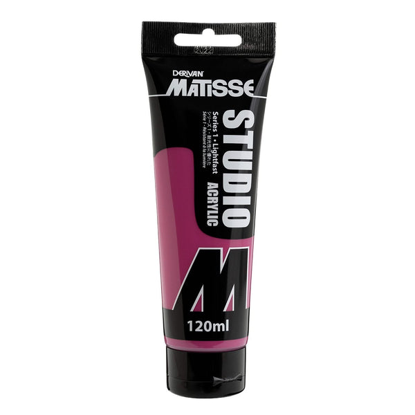 Matisse Studio Acrylic Paint 120ml - Quinacridone Rose Light