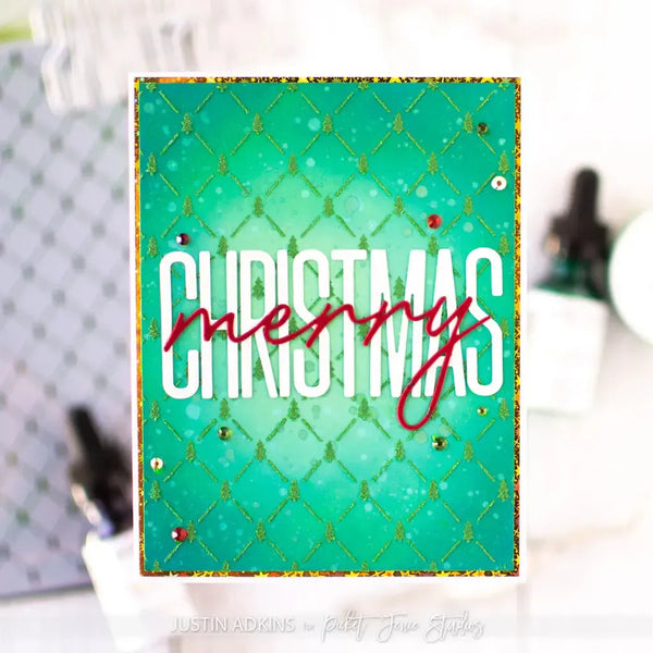 Picket Fence Studios Stencil 6"x 8" - Christmas Tree Farm*