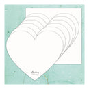 Set of heart-shaped cutouts on a textured green background with 'Mintay' branding.
