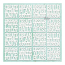 Motivational phrases on a light green background