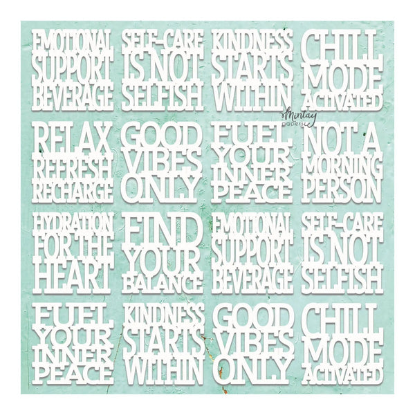Motivational phrases on a light blue background