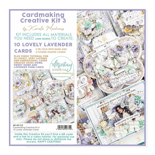 Cardmaking Creative Kit 3 by Mintay Papers with various card designs on a white background