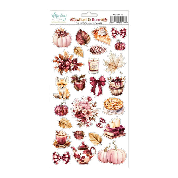 Mintay Paper Stickers -  Elements - Rust & Rose