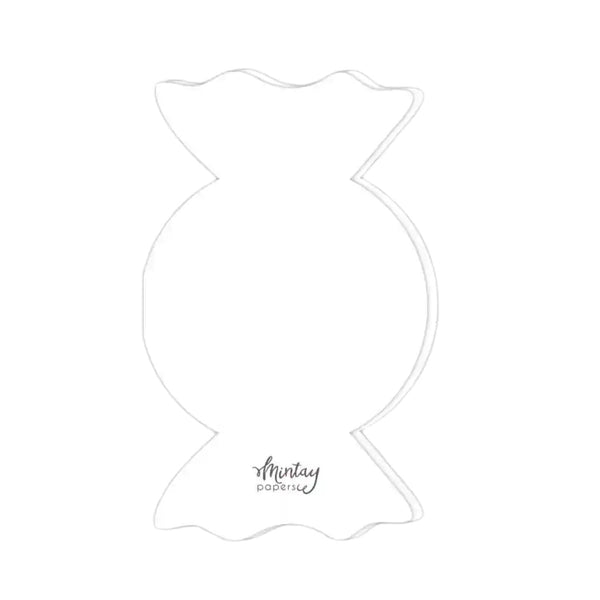 Mintay Basic Cards Die-Cut - Candy Shape White