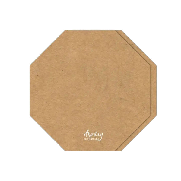 Mintay Basic Cards Die-Cut - Octagon Shape Kraft