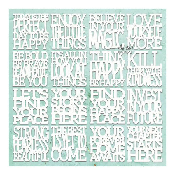 Mintay Chipboard Embellishments - Positive Words