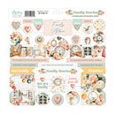 Collection of decorative stickers with family-themed designs on a white background